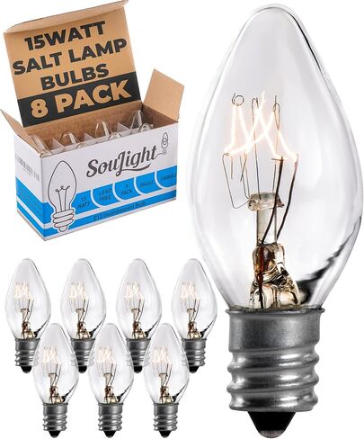15 Watt Candelabra Base Specialty Bulbs for Salt Lamps, Wax Warmers (12 Pack) – E12 C7 Socket in Kuwait