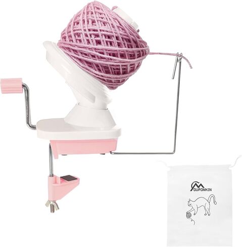 Yarn Winder Hand Operated Yarn Ball Winder Pink Yarn Cake Winder Yarn Winder for Crocheting Ball Winder with Dust-Proof Bag in Kuwait