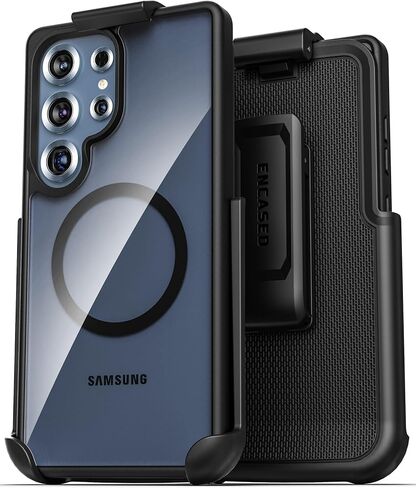 Encased SlimShield for Samsung Galaxy S26 Ultra Case with Belt Clip (Compatible with MagSafe) Slim Protective Case & Holster (Black) in Kuwait