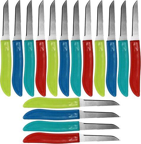 Set of 8 Paring Knives - (Assorted Colors) - Great Starter Pack - Blade Measures 2.625" - 6" Total (8) in Saudi Arabia