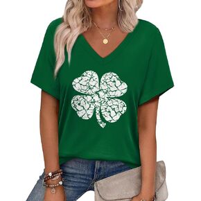 Alaroo Womens Summer Tops 2025 V Neck Short Sleeve Shirts Trendy Dressy Casual Vacation Outfits Printed in Kuwait