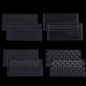 4Pcs Clear Acrylic Sashiko Stencil 3.94x7.87 Inch Embroidery Pattern Template Acrylic Embroidery Tool Quilting Stencil Tool Drawing Line Template for Hand Quilting and Embroidery in Kuwait