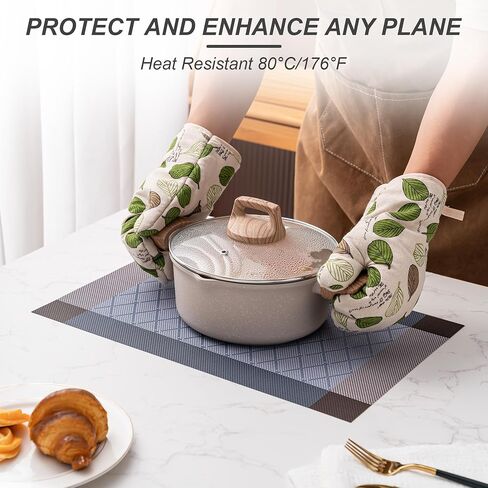 CADONO Placemats Set of 4 Washable Indoor/Outdoor Vinyl Place Mats for Dining Table Durable Non-Slip Heat Resistant PVC Weave Table Mats（Beige） in Kuwait