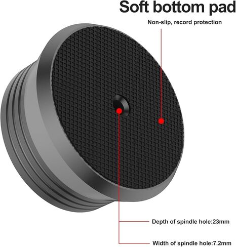 Tertullus سجل تثبيت الوزن ، سجل الألومنيوم السجل مشبك القرص فينيل إكسسوارات القرص الدوار (LP أسود) in Kuwait