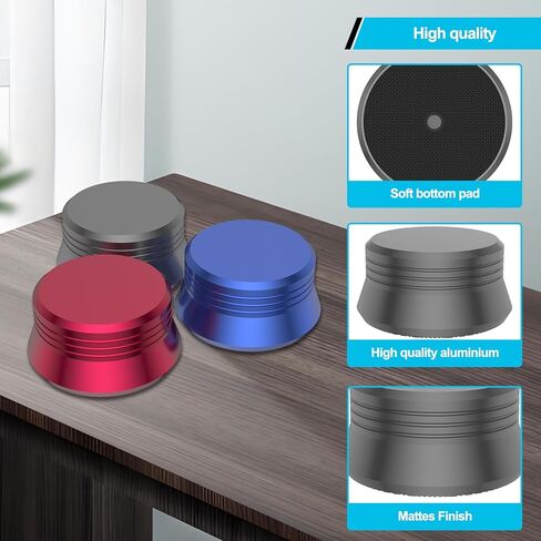 Tertullus سجل تثبيت الوزن ، سجل الألومنيوم السجل مشبك القرص فينيل إكسسوارات القرص الدوار (LP أسود) in Kuwait