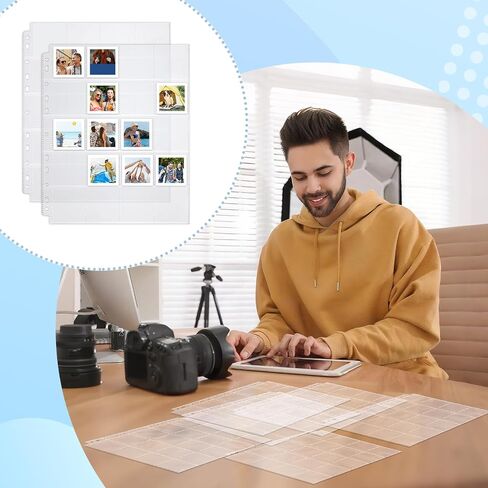 50 Pack Protective Photo Slide Pages Holds 20 35mm Slides Top Loading Photo Page Sleeves for 3 Ring Binder Holds 1000 2 x 2 Inch Photos Clear Archival Slide Storage Album Refill Preservers in Kuwait