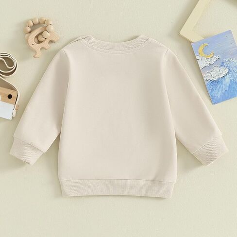 3 Pack Toddler Baby Boy Girl Long Sleeve Crewneck Pullover Sweatshirt Sweater Outfits Solid Color Casual Clothes in Saudi Arabia