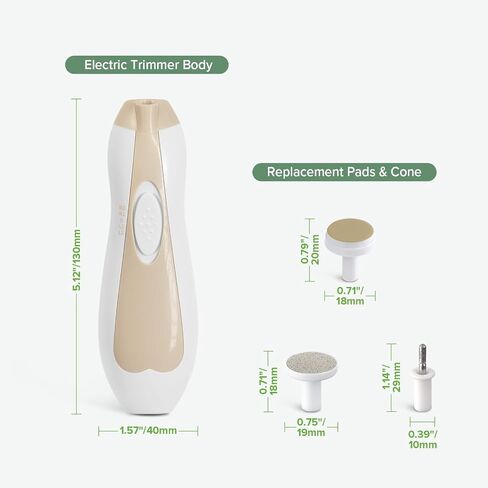 haakaa Baby Nail Trimmer Electric Baby Nail Clippers Kit for Newborn, Toddler or Adults Fingernails and Toenails Care, Baby Nail Care Set & Extra 4 Replacement Pads Combo - Meadow in Saudi Arabia
