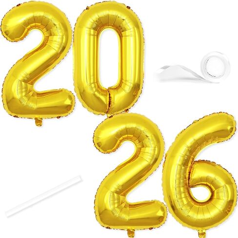 40 Inch Number 2025 Balloons Black, Giant Foil Mylar Helium Balloons for 2025 New Years Party Decorations New Years Eve Party Supplies Decoracion De Año Nuevo 2025 Graduation | Black in Saudi Arabia