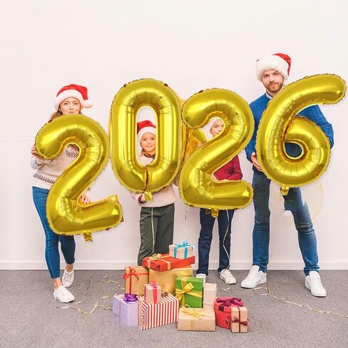 40 Inch Number 2025 Balloons Black, Giant Foil Mylar Helium Balloons for 2025 New Years Party Decorations New Years Eve Party Supplies Decoracion De Año Nuevo 2025 Graduation | Black in Saudi Arabia