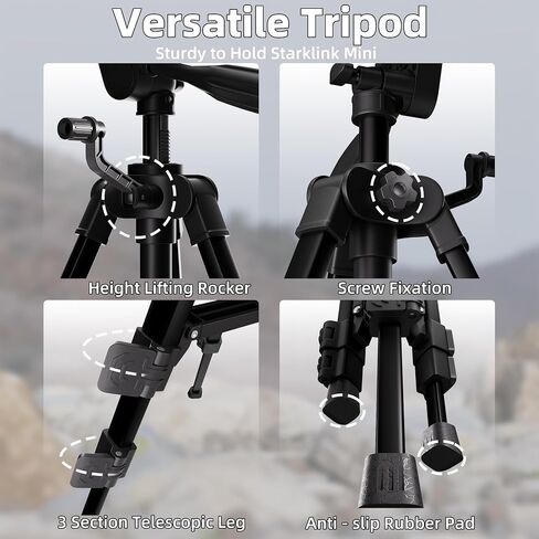 يتضمن Tarlink Mini Tripod ، وملحقات Starlink Mini المحمولة مع ارتفاع Ajustable ، محول ترايبود Starlink Mini in Saudi Arabia