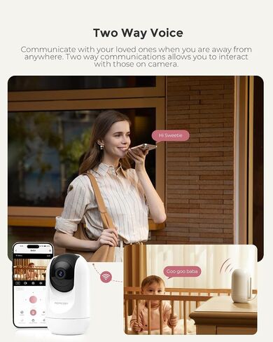 Momcozy Smart WiFi Baby Monitor with Camera and Audio, 5" 1080P Screen with Wall Mount, Motion & Cry Detection, Safe Fence, Clear Night Vision, 5000mAh Battery, 2-Way Talk, Photo & Video Recording in Saudi Arabia