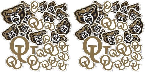 Desert Cactus Oakland University Sticker OU Golden Grizzlies Vinyl Decals Laptop Water Bottle Car Scrapbook Sheet T1 (Type 1-1) in Saudi Arabia