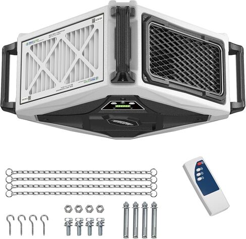 ALORAIR 2 Stage Intake Air Filtration Systems Woodworking (580/780CFM) Remote Control, Shop Dust Collectors with Strong Vortex Fan, Hanging Mode for Garage Works Shop, Purecare 780 in Kuwait