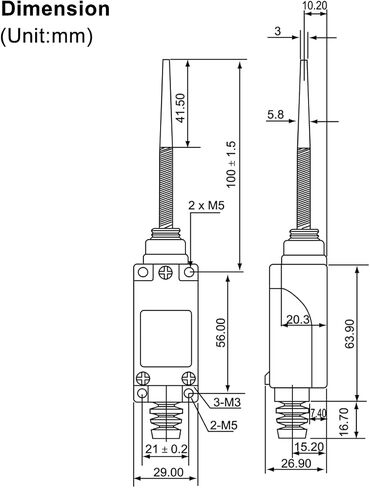 Baomain Limit Switch TZ-8167 ذراع زنبرك مرن 1 NO 1 NC لمخرطة البلازما CNC in Kuwait