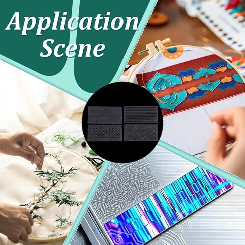 4Pcs Clear Acrylic Sashiko Stencil 3.94x7.87 Inch Embroidery Pattern Template Acrylic Embroidery Tool Quilting Stencil Tool Drawing Line Template for Hand Quilting and Embroidery in Kuwait