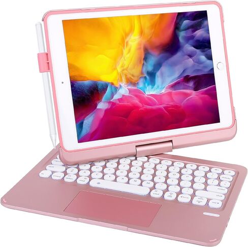 حالة لوحة المفاتيح لـ iPad Air 11 بوصة (M3 2025/M2 2024) ، 360 درجة لوحة مفاتيح قابلة للتدوير مع لوحة اللمس لـ iPad Pro 11 بوصة (4th/3rd/2nd/1st gen) in Kuwait