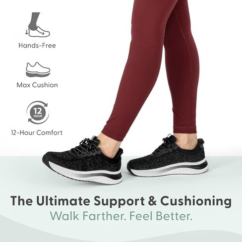 Orthofeet Nira Orthopedic Women's Sneaker | Hands-Free Water-Repellent Slip-On Stretchable Walking Shoe with Soft Padded Ergonomic Cushioning, Arch Support, Wide Toe Box in Saudi Arabia