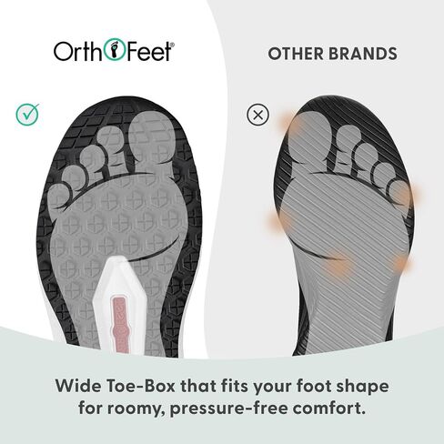 Orthofeet Nira Orthopedic Women's Sneaker | Hands-Free Water-Repellent Slip-On Stretchable Walking Shoe with Soft Padded Ergonomic Cushioning, Arch Support, Wide Toe Box in Saudi Arabia