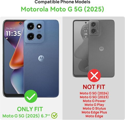 Lanhiem for Moto G Play 5G 2024 Case, IP68 Waterproof Dustproof Shockproof Case with Built-in Screen Protector, Full Body Underwater Protective Cover for Moto G Play 2024 Only, Black in Saudi Arabia