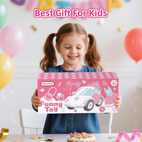 7 in 1 Carrier Truck Cars for Toddlers Girl Toys, Unicorn Gifts for Girl Toys for 1 2 3 Year Old Girl, Toddler Princess Girl Toys Age 1-3 2-4, Girl Car Toys with Light & Music, Toy Car for Girls in Kuwait
