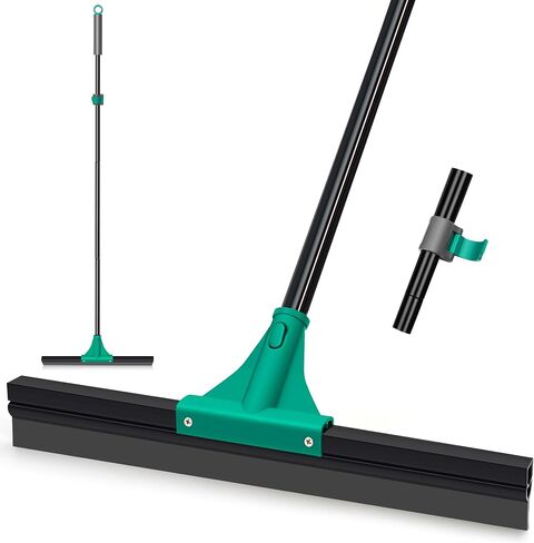 Jehonn Floor Squeegee ثقيلة مع مقبض طويل 58.3 بوصة ، مكشطة مطاطية لتنظيف ماء الرغوة على الجراج خرسانة الحمام البلاط الدش الزجاج in Saudi Arabia