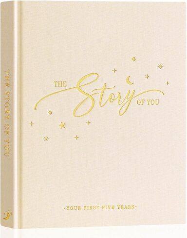 Lanpn Baby Memory Book - Linen Baby Book Memories Keepsake - The Story of You - Newborn Baby First 5 Year Journal Scrapbook Photo Book Milestone Album for Boy Girl New Parents (Pink, 154 Pages) in Kuwait