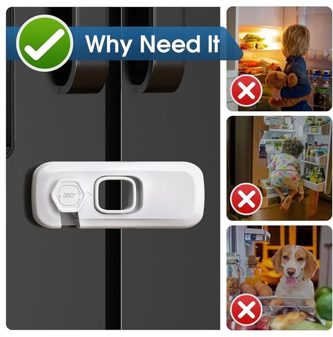 5 Pack Oven Lock Child Safety, QYESWHSR Cabinet Locks Baby Proofing with 3M Adhesive, Oven Door Lock Easy to Install & No Tools Need Multi-Purpose for Furniture Kitchen, Toilet Seat, Drawer Locks in Saudi Arabia