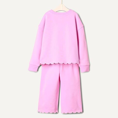Amazon Essentials x Sofia Grainge Toddlers and Baby Girls' French Terry Sweatshirt Pant and Top Set in Kuwait