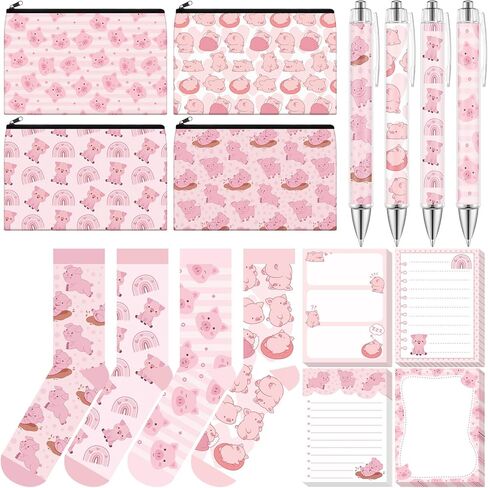 16 قطعة من هدايا محبي الحيوانات، هدية لطيفة على شكل كلب ألماني كسلان النحل والقطط والحصان، مجموعة جوارب دفاتر ملاحظات لاصقة مقاس 3 × 4 وأقلام وحقائب مكياج للنساء وهدايا الحيوانات والمستلزمات المكتبية (النحل) in Kuwait