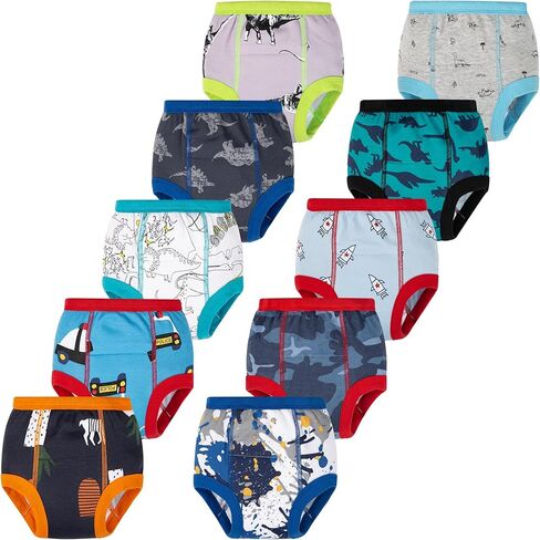 BIG ELEPHANT 10-Pack Baby Potty Training Underwear, Soft 100% Cotton Absorbent Training Pants for Boys & Girls, Ages 12M-10Y in Kuwait