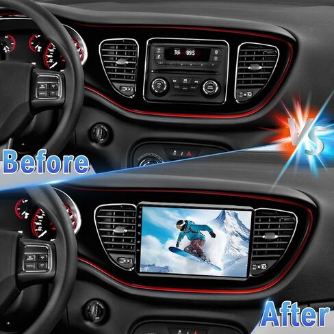 Android 13 Car Radio Compatible with Dodge for Dart 2012 2013 2014 2015 2016, 4G+64G 9" Touch Screen Car Stereo Radio with Wireless Carplay Android Auto GPS WiFi Mic Backup Camera in Kuwait