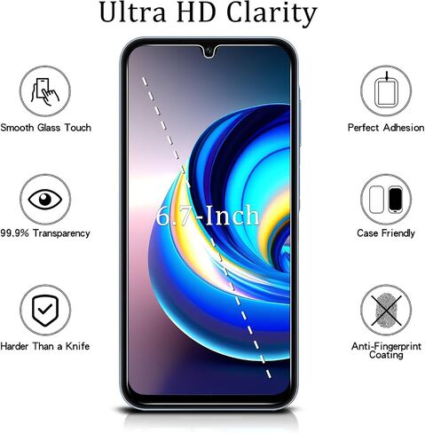 MAYtobe [2-Pack] Screen Protector Designed for Samsung Galaxy A16 5G Tempered Glass, Bubble Free, Anti Scratch, Easy to Install in Saudi Arabia