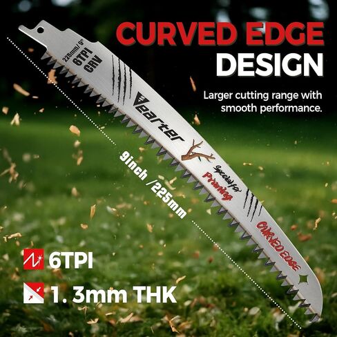 15 '' (380mm) شفرات المنشار المتبادلة شفرات اليابانية 3pcs ، 6TPI CR-V شفرات المنشار المتبادل للأشجار مع أسنان الإزاحة ثلاثية ، شفرات منشار الحافة المنحنية للتشذيب وقطع الخشب in Kuwait