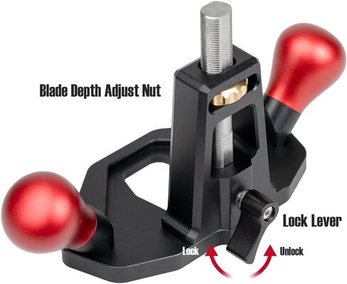 Toolcool Router Plane Tool Woodworking أداة بسيطة وفعالة محراث لضبط أخاديد نجارة القطع (قبضة الخشب) in Kuwait