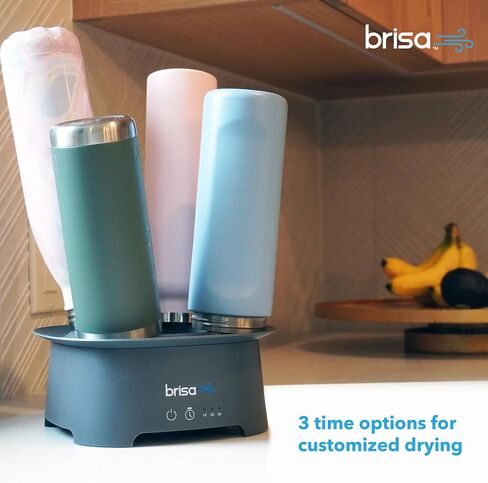 رف تجفيف الزجاجة بواسطة Brisa - رف تجفيف يعمل بالزجاجة والحاويات والحاويات - مجفف الزجاجة مع تقنية تجفيف الهواء الساخن - أساسيات أدوات المطبخ في المنزل. in Saudi Arabia