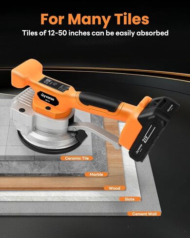 أداة اهتزاز البلاط لبطارية DeWalt 20V Max ، آلة تسوية اهتزاز البلاط المحمولة مع 8 ، شاشة رقمية ، كوب شفط للبلاط ، الأرضية ، الزجاج الكثيف (البطارية غير متضمنة) in Kuwait