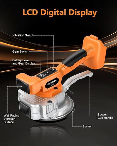 أداة اهتزاز البلاط لبطارية DeWalt 20V Max ، آلة تسوية اهتزاز البلاط المحمولة مع 8 ، شاشة رقمية ، كوب شفط للبلاط ، الأرضية ، الزجاج الكثيف (البطارية غير متضمنة) in Kuwait