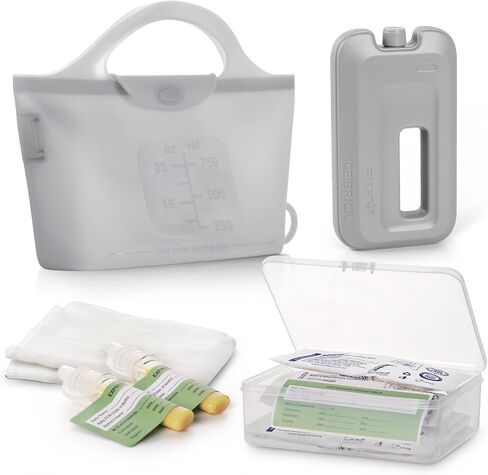 مجموعة Haakaa Colostrum Collector مجموعة من جامع حليب الأم للرضاعة الطبيعية ، والتعبئة الجاهزة للاستخدام ، وقابلة لإعادة الاستخدام ، وخالية من BPA ، ومسح القطن وحالة التخزين (4pcsx4ml+2pcsx20ml) in Kuwait
