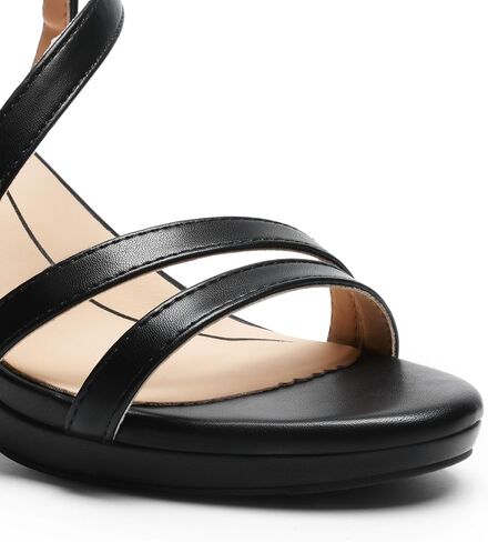 DREAM PAIRS Women's Strappy High Heels Dress Shoes | Platform Heeled Sandals Open Toe Comfortable Shoes with Adjustable Ankle Strap in Saudi Arabia