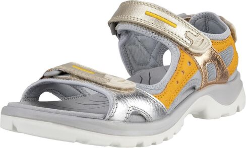 ECCO Women's Yucatan Sport Sandal, Gravel Patchwork, 8-8.5 in Saudi Arabia