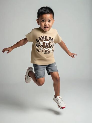 Unique Baby Boys Toddlers Short Sleeve Regular Fit Graphic T-Shirt in Kuwait