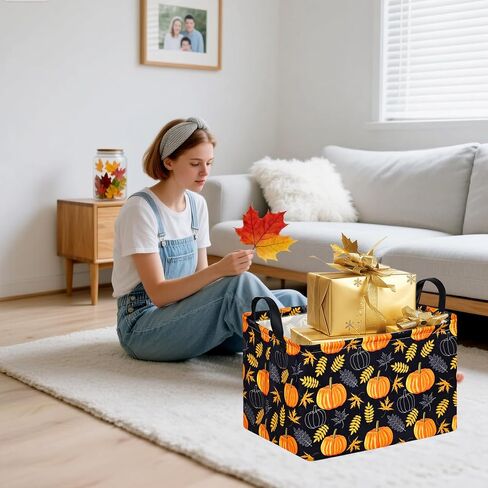 Rectangle Cute Cat Pattern Gift Basket Laundry Basket for Girls and Boys, Baby Storage Basket for Dirty Cloth, Toys Nursery, Kids Clothes Gift Storage Bin and Box with Handles in Saudi Arabia