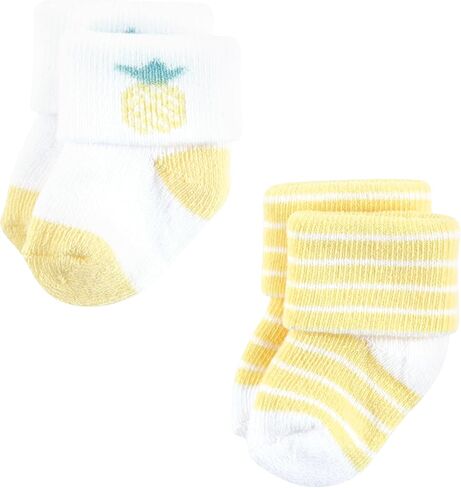 Hudson Baby Baby Unisex Cotton Rich Newborn and Terry Socks, Neutral Heel Toe, 6-12 Months, Brown in Saudi Arabia