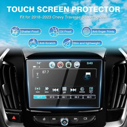 Karltys Screen Protector for 2025 Ford Explorer(Active/ST-Line/Platinum/ST) 13.2" Touchscreen with Button, Anti Glare Ultra Clear Tempered Glass, 2025 Explorer Accessories Navigation Protective Film in Saudi Arabia