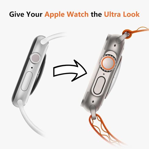 amBand Slim PC Case Screen Protector Cover for Apple Watch Ultra 2/Ultra 49mm Men Women, Protective Hard Bumper Thin Frame + 9H Tempered Glass Film, [Stylish] [Lightweight] [Waterproof], Black/Clear in Saudi Arabia