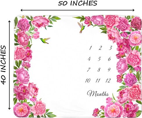 Baby Milestone Blanket for Boy, Monthly Milestone Safari Baby Blanket for Boys, Milestone Blanket Animals Theme, Baby Milestone Blanket for Baby Boy Includes Wreath, 50"x40" in Kuwait