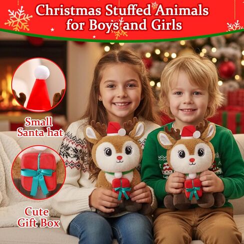 Christmas Santa Claus Plush Santa Claus Stuffed Animals Wearing Christmas Trees Hat Kawaii Gnome Plushie Creative Party Decor Gift for Kids(Santa Claus, 13 Inch in Kuwait