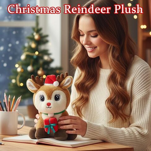 Christmas Santa Claus Plush Santa Claus Stuffed Animals Wearing Christmas Trees Hat Kawaii Gnome Plushie Creative Party Decor Gift for Kids(Santa Claus, 13 Inch in Kuwait