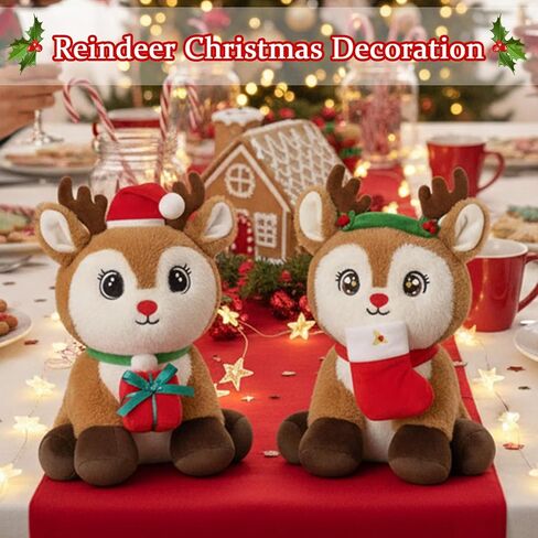 Christmas Santa Claus Plush Santa Claus Stuffed Animals Wearing Christmas Trees Hat Kawaii Gnome Plushie Creative Party Decor Gift for Kids(Santa Claus, 13 Inch in Kuwait